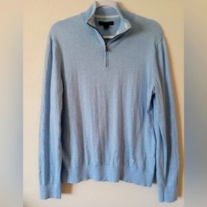 Banana Republic men's quarter zip cotton cashmere